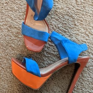 Jessica Simpson color block heels